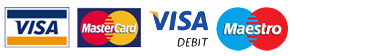 accepted cards: VISA, MasterCard, VISA Debit, Maestro